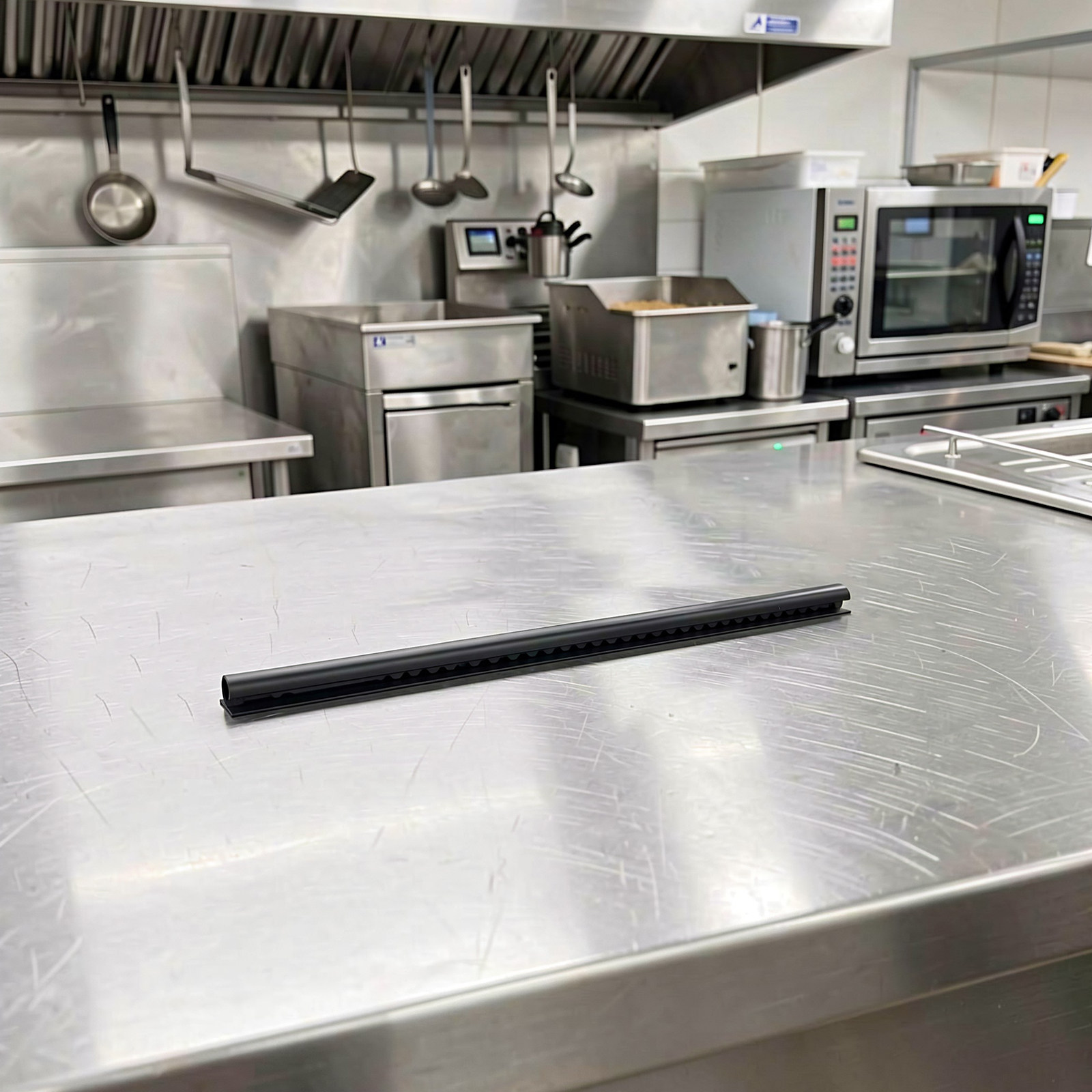Commercial Kitchen Rack - Suporte deslizante preto para recibos e