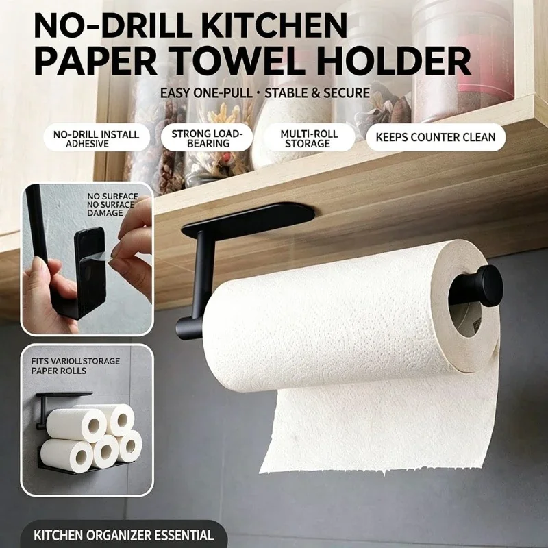 Commercial Kitchen Rack - Suporte para Rolo de Papel, Porta-Toalhas,