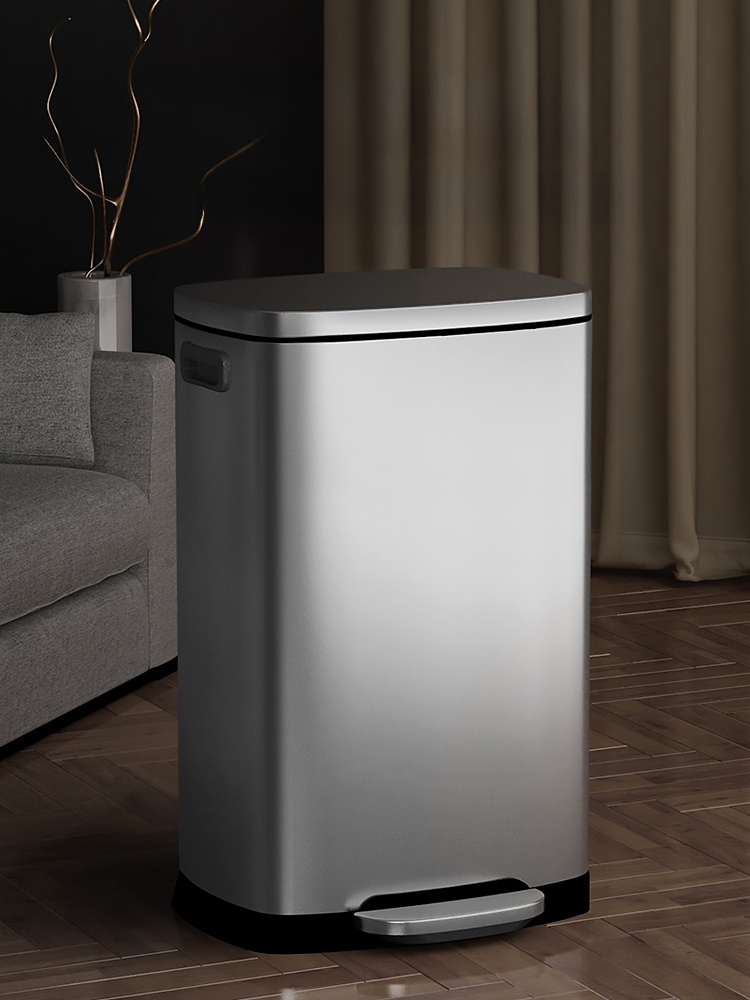 Commercial Kitchen Garbage Can - Grande capacidade de aço inoxidável tra