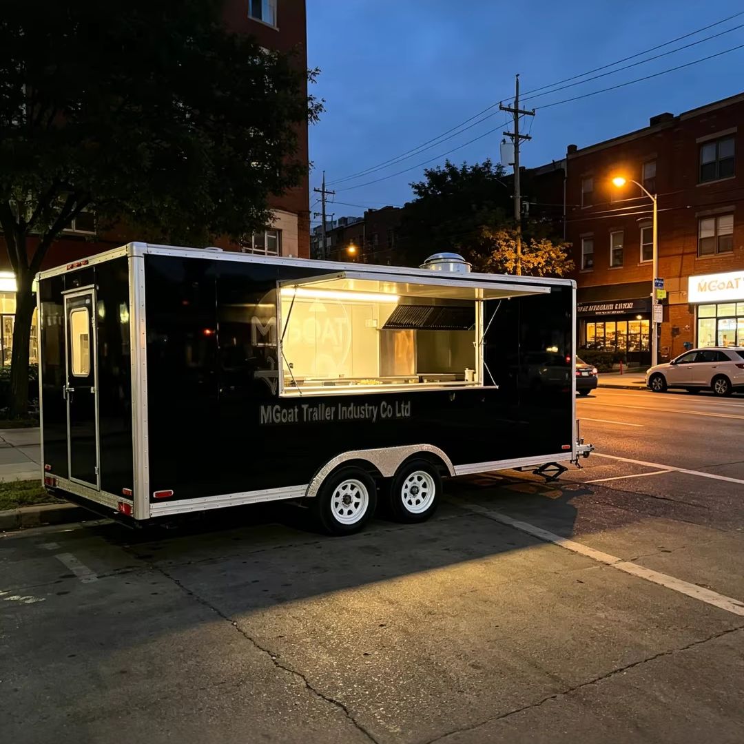 Commercial Kitchen Trailer - Caminhão de Comida Comercial Preto de