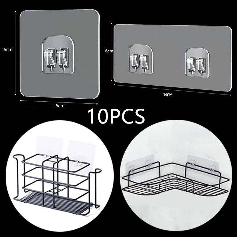 Commercial Kitchen Rack - Ganchos de prateleira transparentes, cremalheira de