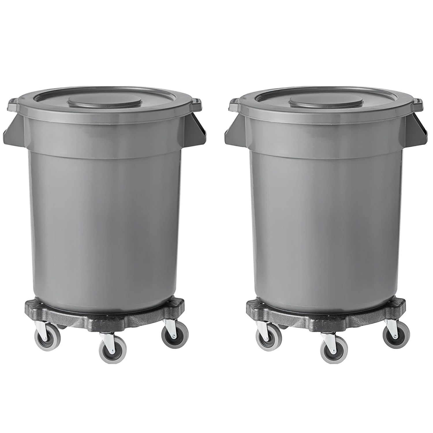 Commercial Kitchen Garbage Can - Pacote com 2 Lixeiras Comerciais Redondas