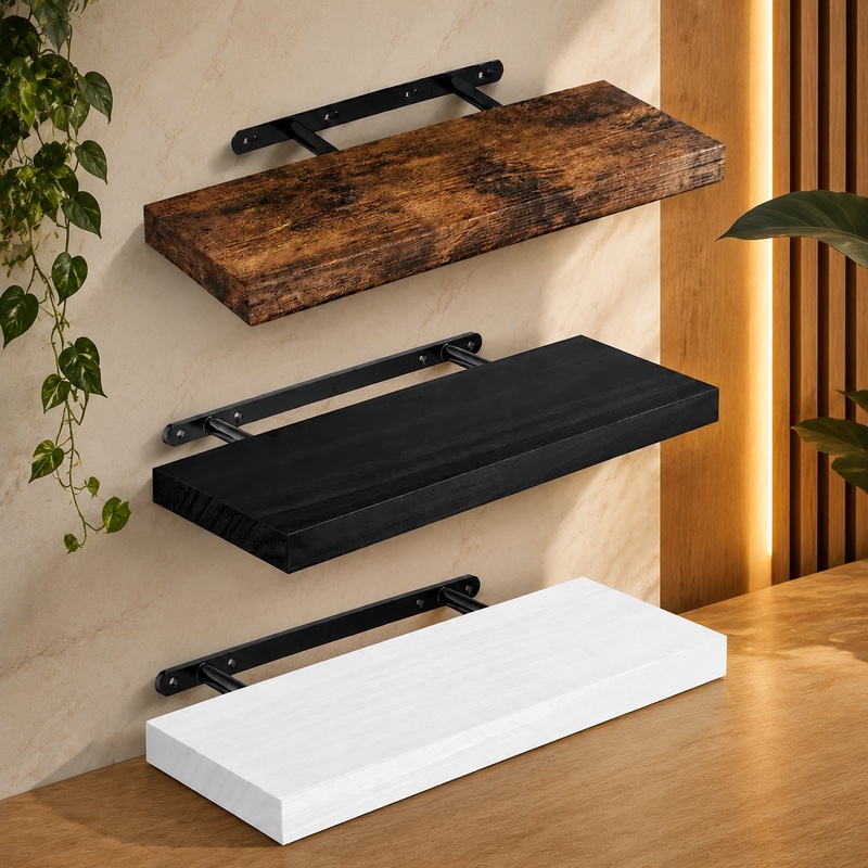 Commercial Kitchen Rack - Prateleira Flutuante Durável com Suportes Ocultos