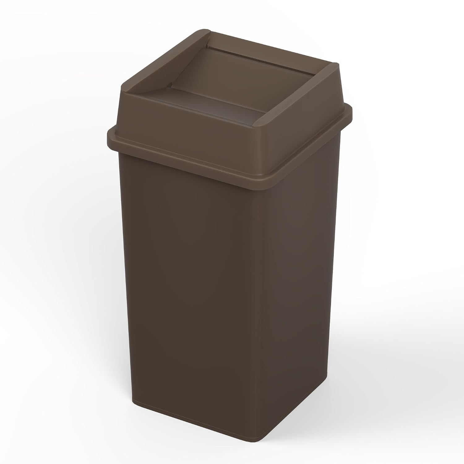 Commercial Kitchen Garbage Can - Lixeira Comercial Quadrada Marrom de 35