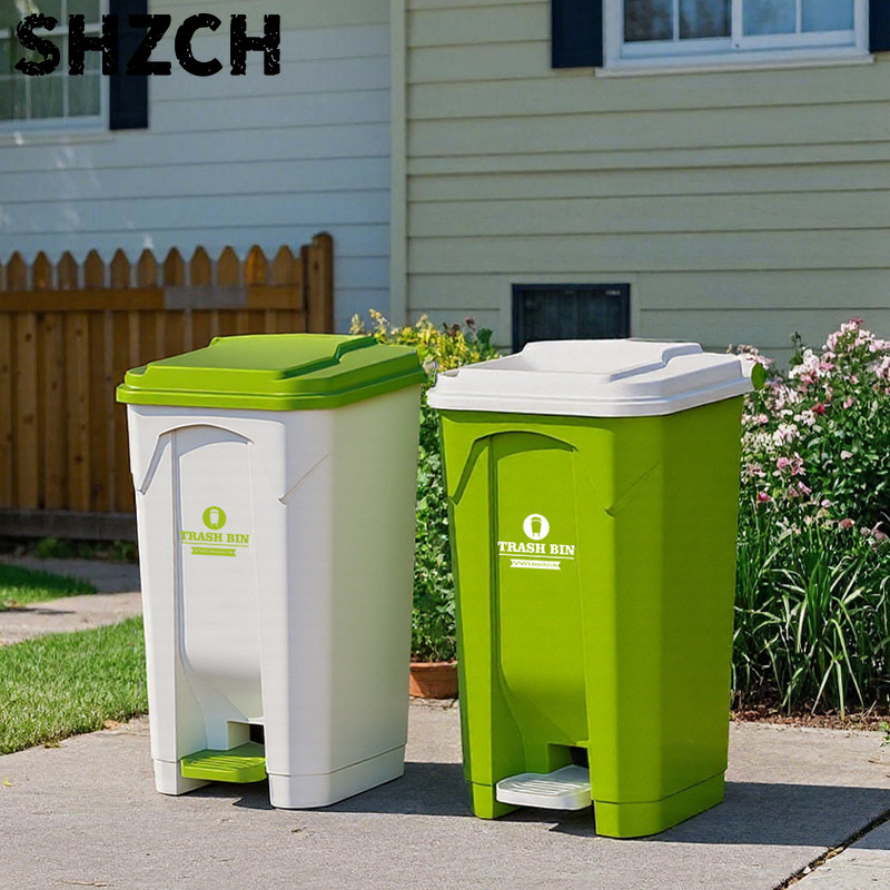 Commercial Kitchen Garbage Can - Lixeira Grande para Exterior com Pedal,