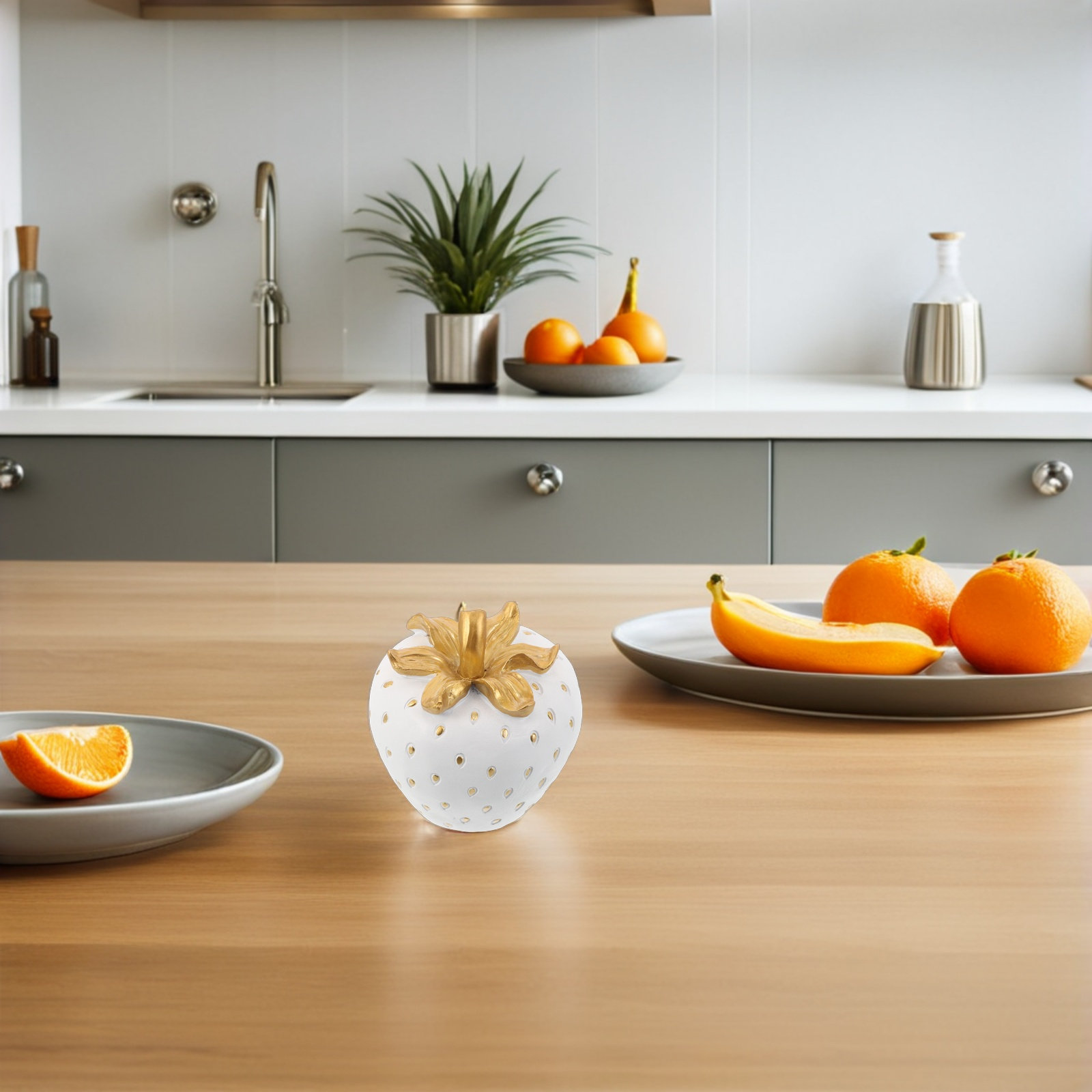 Commercial Kitchen Interior Design - Adereços de Morango Realistas e Vibrantes