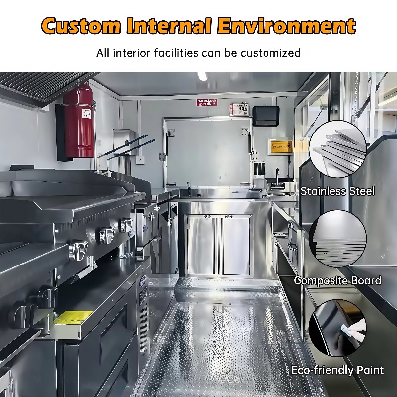 Reboque de comida personalizad - Commercial Kitchen Trailer avaliação e preço