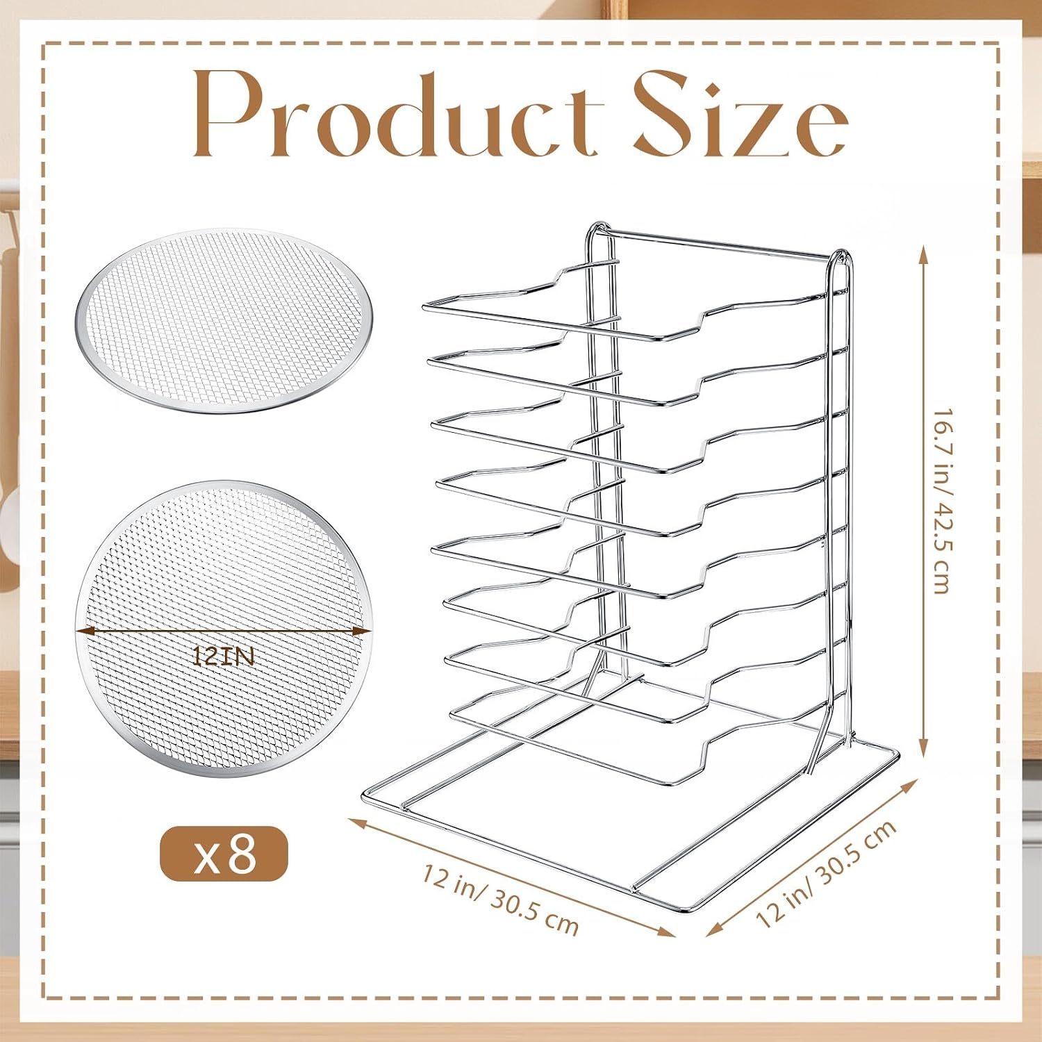 Suporte para Pizza de 8 Níveis - Commercial Kitchen Rack avaliação e preço
