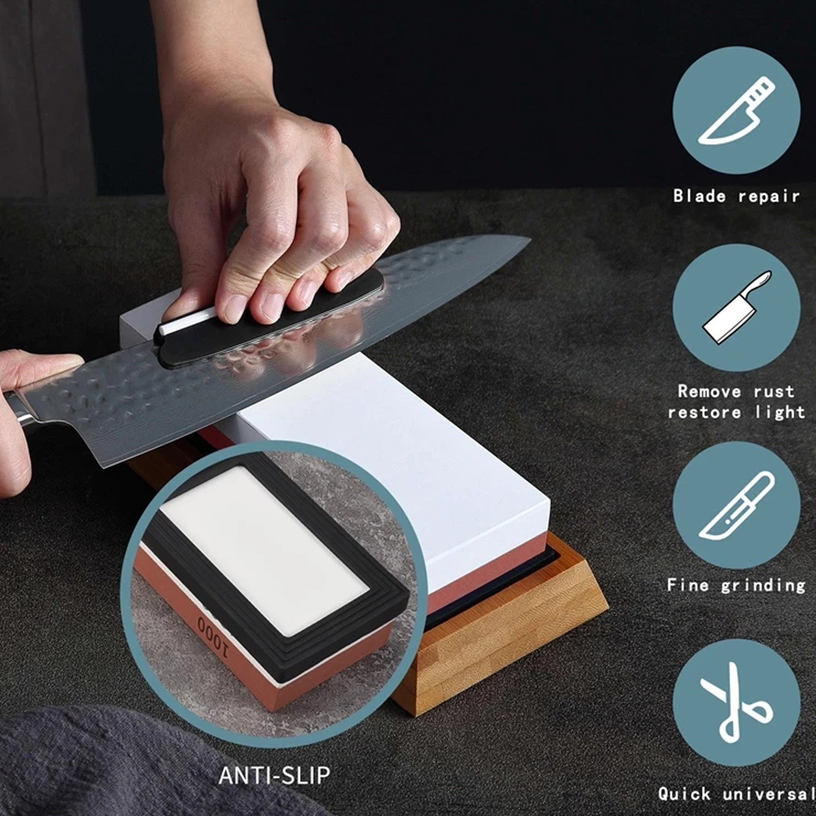 Pedra de amolar afiar profissi - Commercial Kitchen Knives avaliação e preço