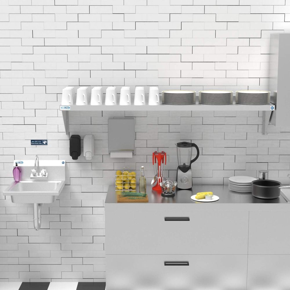 Prateleira de Parede em Aço In - Wall Shelf Commercial Kitchen avaliação e preço