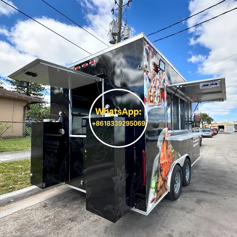 Reboque de comida móvel, camin - Commercial Kitchen Trailer avaliação e preço