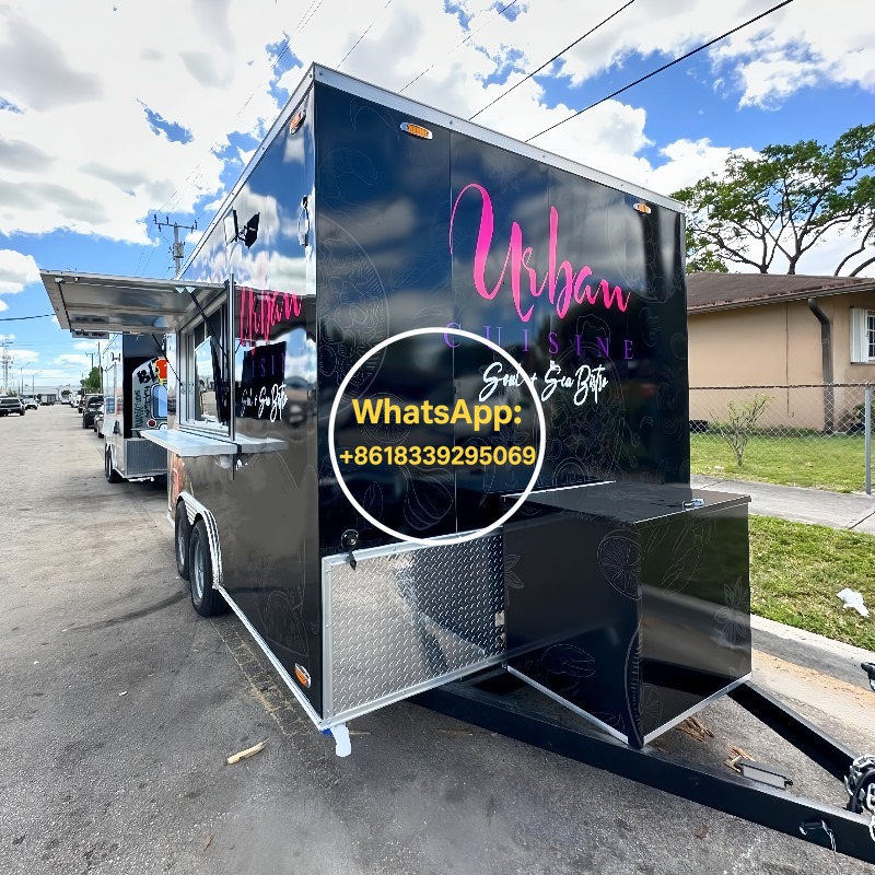 Reboque de comida móvel, camin - Commercial Kitchen Trailer avaliação e preço