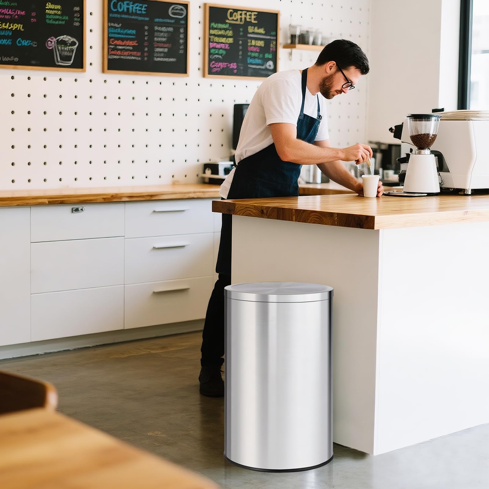 Lixeira Redonda de 13 Galões,  - Commercial Kitchen Garbage Can avaliação e preço