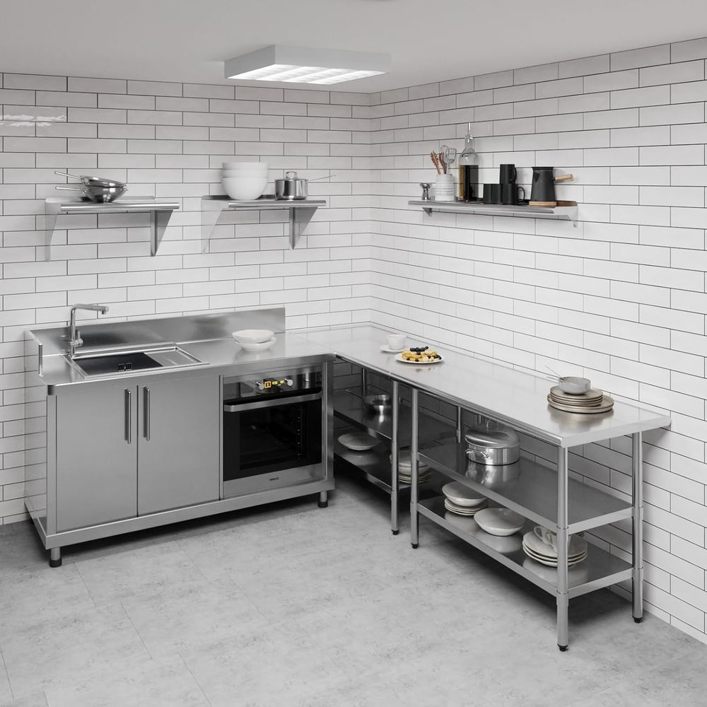 Prateleira de Parede em Aço In - Wall Shelf Commercial Kitchen avaliação e preço