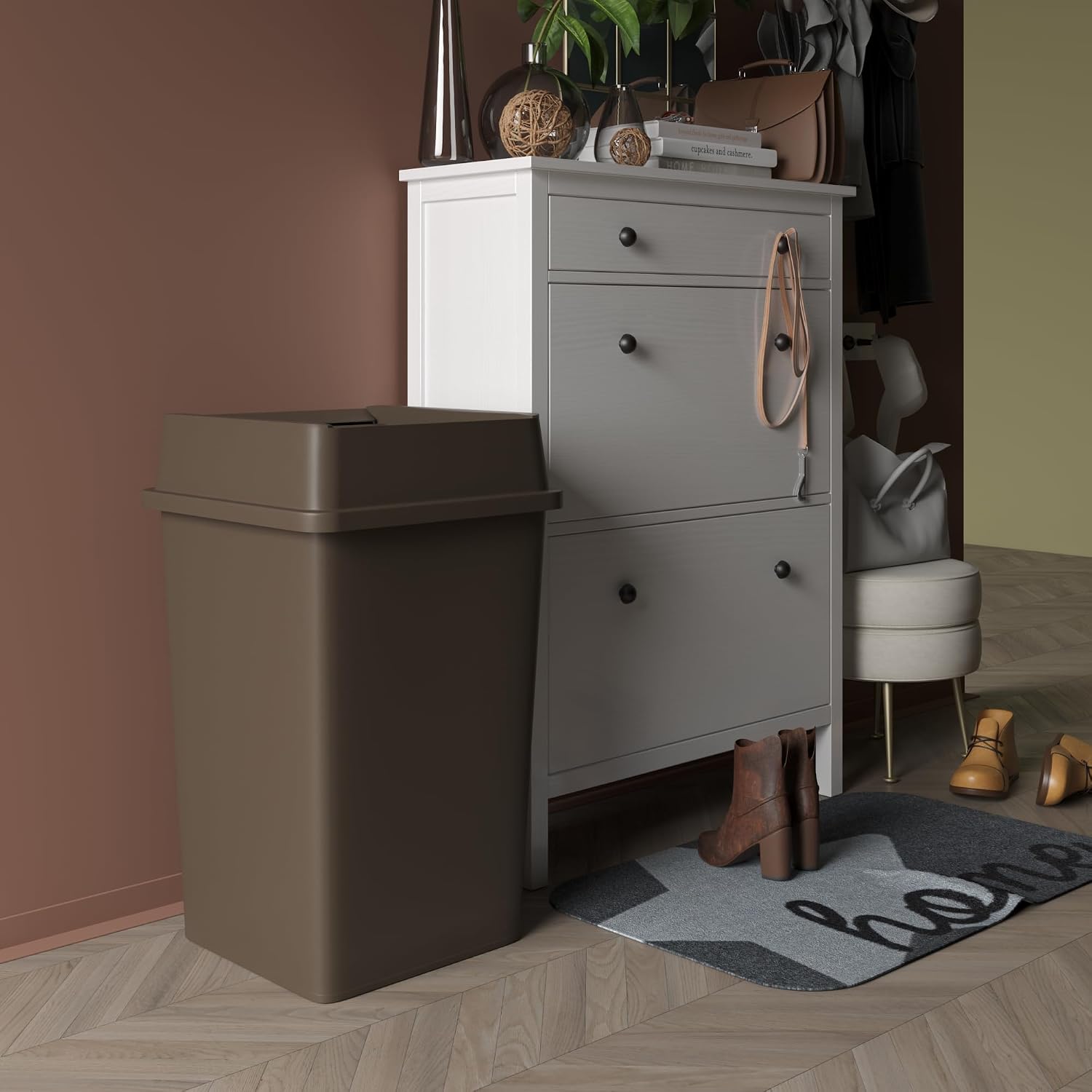 Lixeira Comercial Quadrada Mar - Commercial Kitchen Garbage Can avaliação e preço