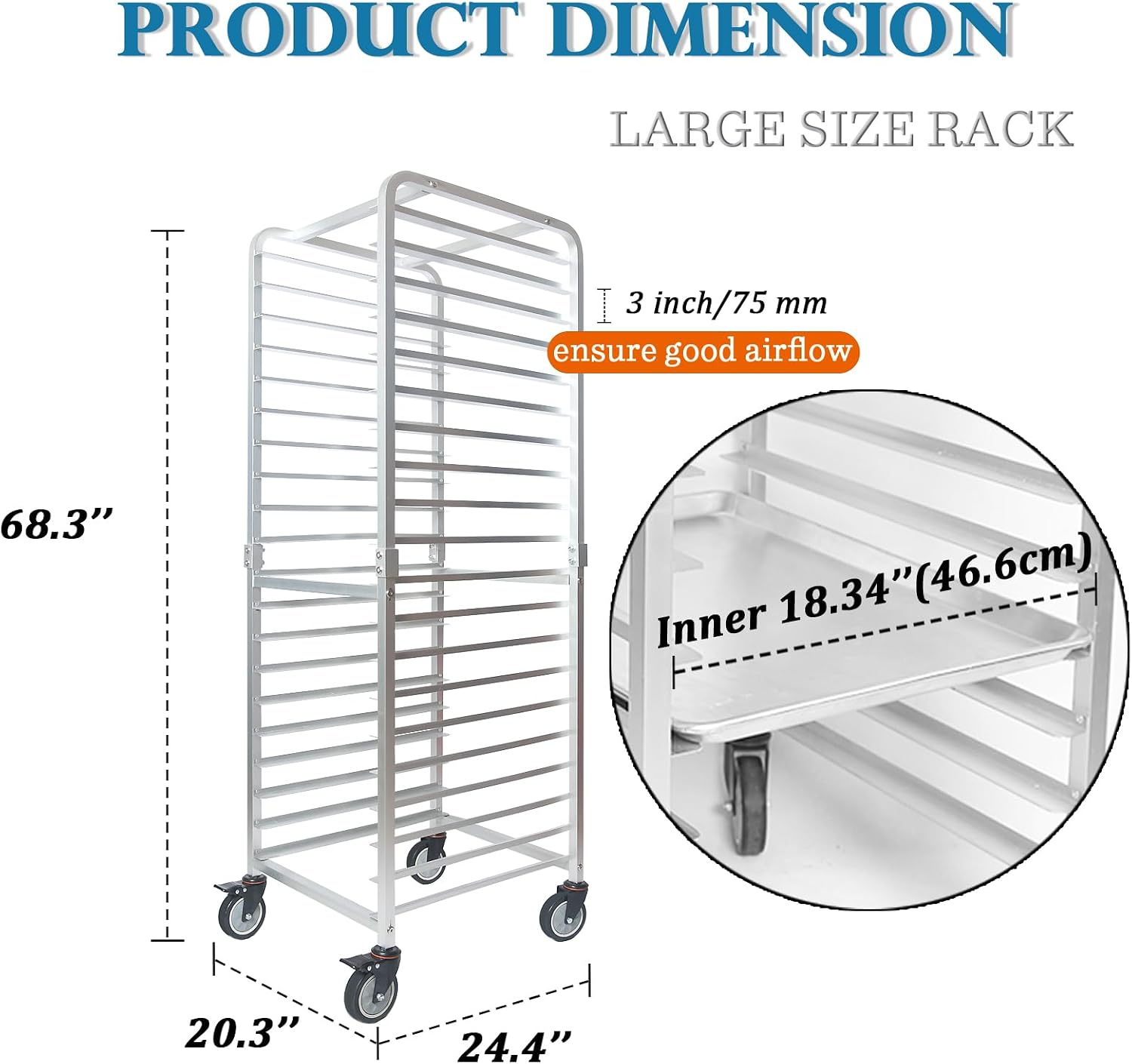 Carrinho de Resfriamento Móvel - Commercial Kitchen Rack avaliação e preço